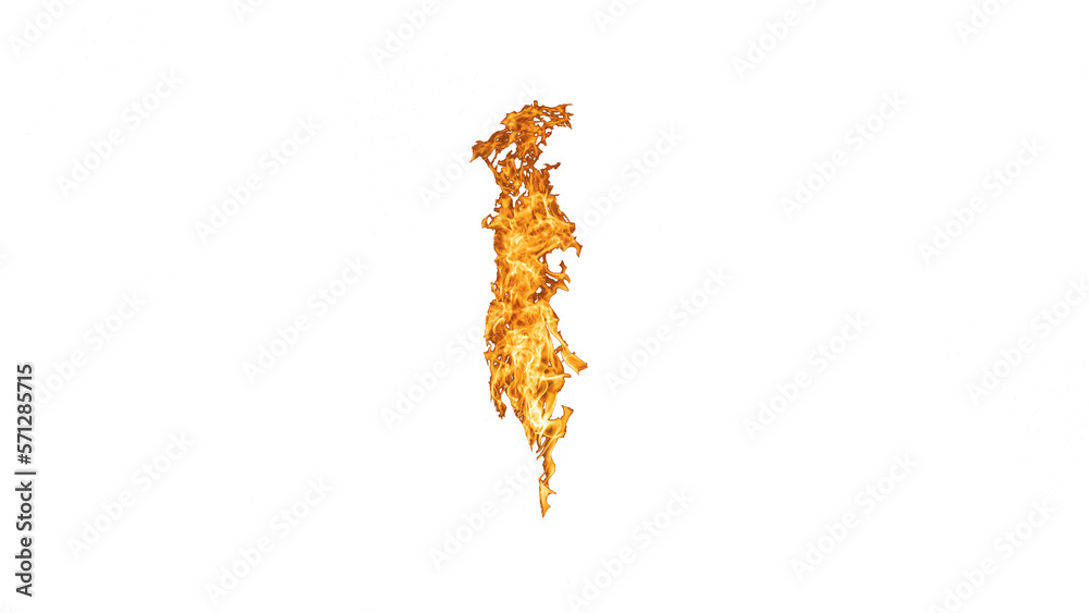 Obraz premium Straight Isolated Fire 