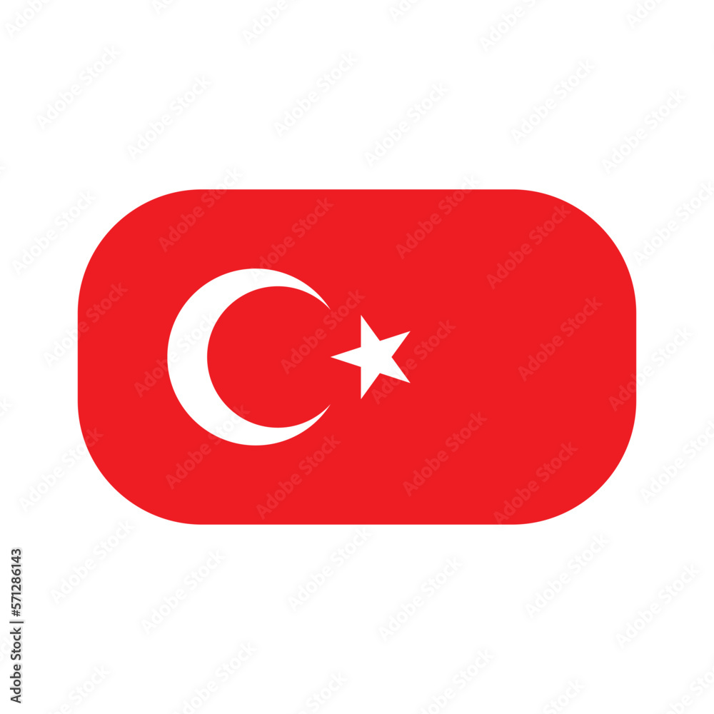 Turkey flag icon design. world national flag vector illustration. Turkey flag icon design. world national flag vector illustration.