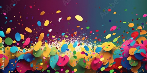 colorful confetti background  Generative AI