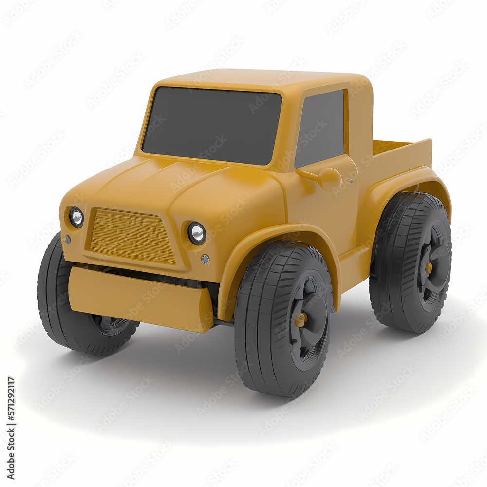 Funny Yellow Pick Up Car