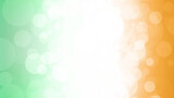Green, White and Orange Ireland Flag Abstract Background Concept, St. Patrick's Day Irish Flag Colors Illustration, Defocused Bokeh Lights Ireland Abstract Horizontal Background