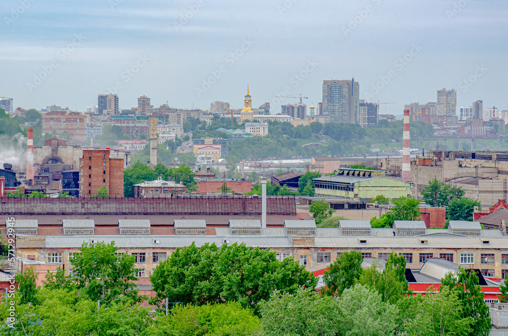 Панорама Перми с обзорной площадки