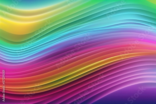 Rainbow Wavy Satin Background  high details  generative ai