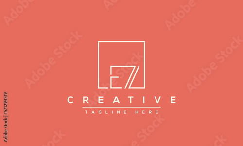 Letter EZ logo design, Minimalist Abstract Initial letter EZ  logo
