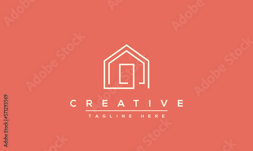 Modern house logo design. Real estate home apartment icon template