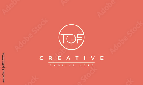 Letter TOF logo design, Minimalist Abstract Initial letter TOF logo
