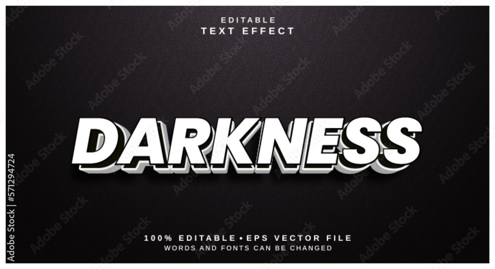 Obraz premium Editable text style effect - Darkness text style theme.
