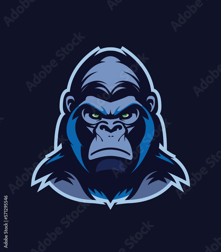 Gorilla head mascot logo