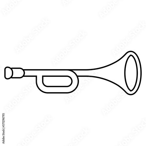 trumpet logo illustration vector