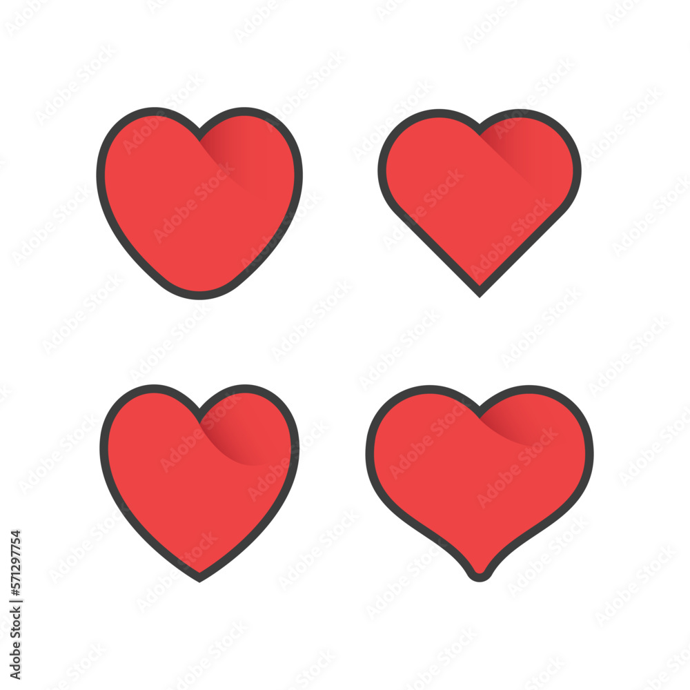 Heart icon. Symbol of romance. Valentine's day design. Heart icon. Symbol of romance. Valentine's day design.