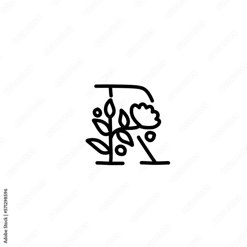 Hand Drawn Floral Alphabet