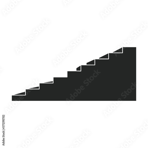 Stair vector icon.Black vector icon isolated on white background stair .