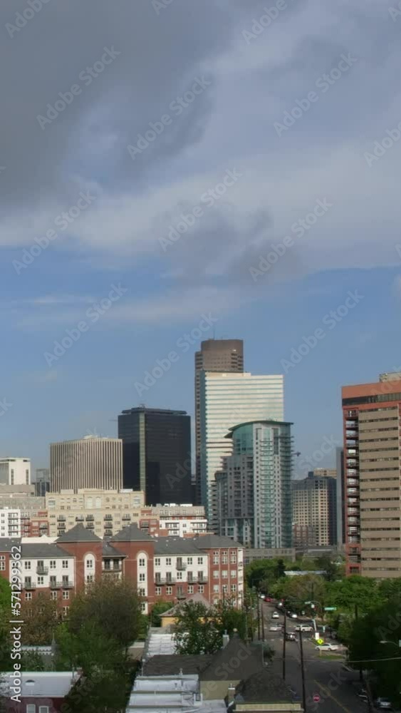 Vertical Video Downtown Denver Skyline Timelapse Vertical Video Downtown Denver Skyline Timelapse