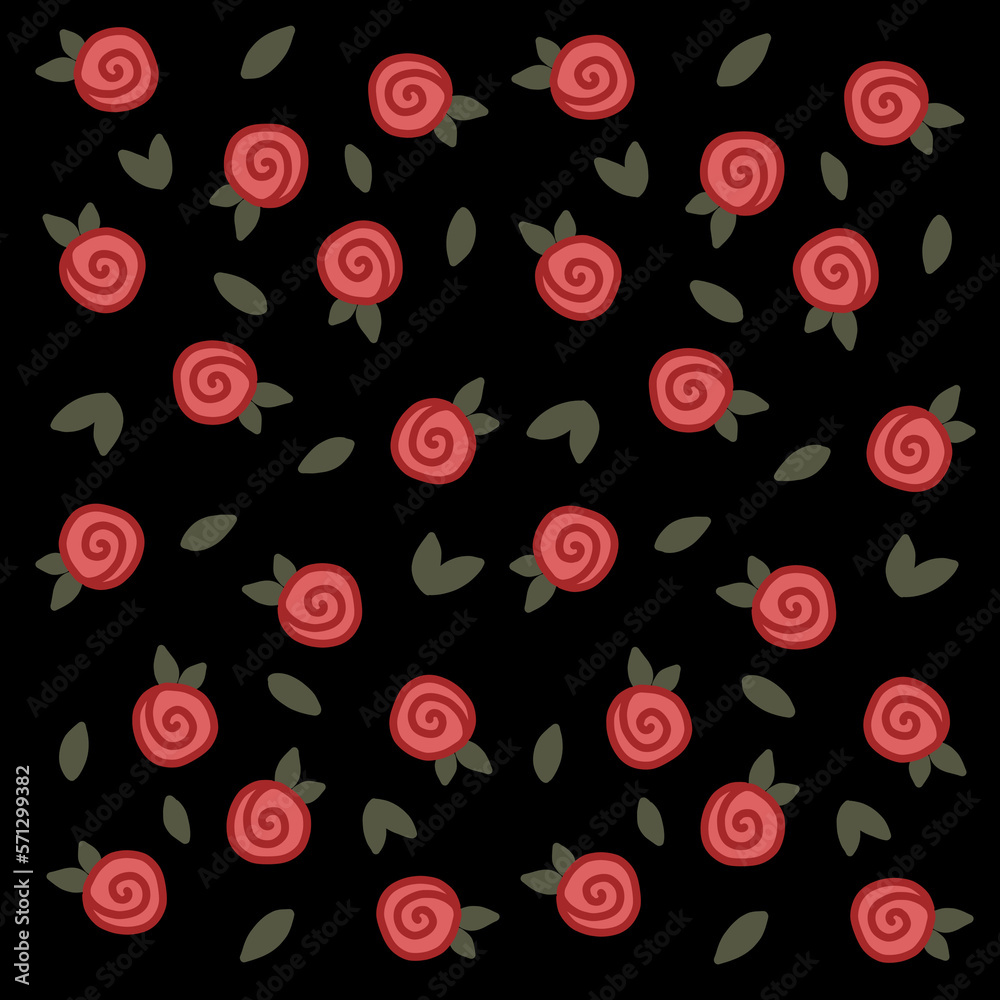 Black red pattern floral Black red pattern floral