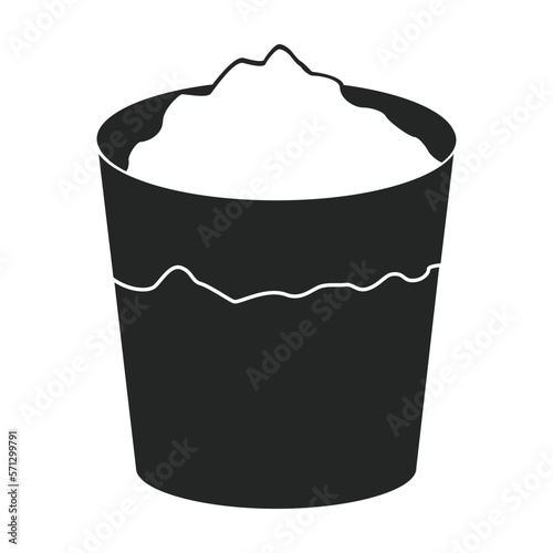 Capacity flour vector icon.Black vector icon isolated on white background capacity flour.