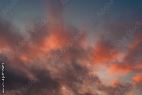 View on the sunset sky. colorful evening sky background
