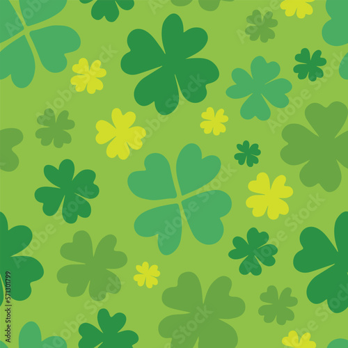 Clovers seamless pattern for Saint Patrick's Day.