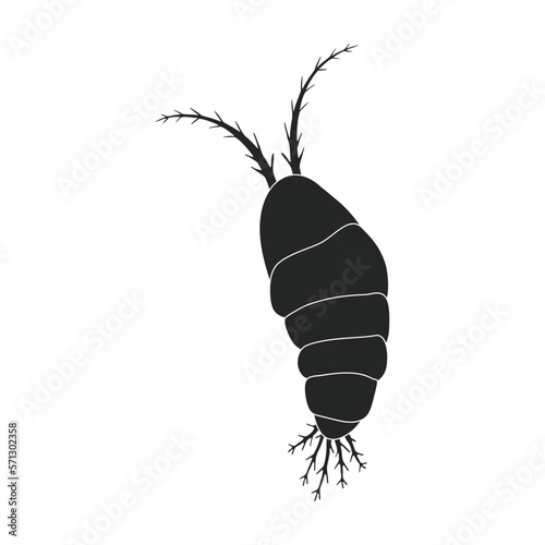 Plankton vector icon.Black vector icon isolated on white background plankton.