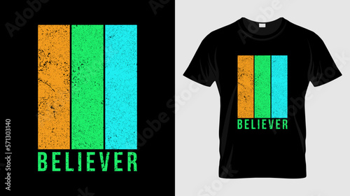 T-shirt Design, Creative T-shirt, Imagine Dragon T-shirt, Believer T-shirt photo