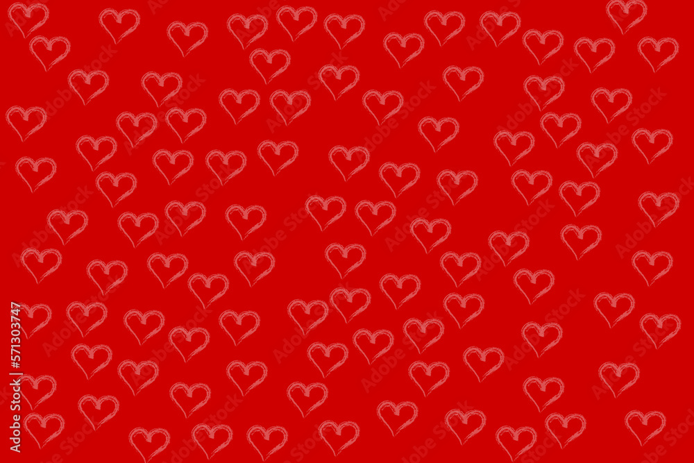 Abstract heart shape on red background. Colorful banner template. Easy editable illustration for display product, advertisement, wallpaper, websites, card, greetings. Valentine's day, love, relation.
