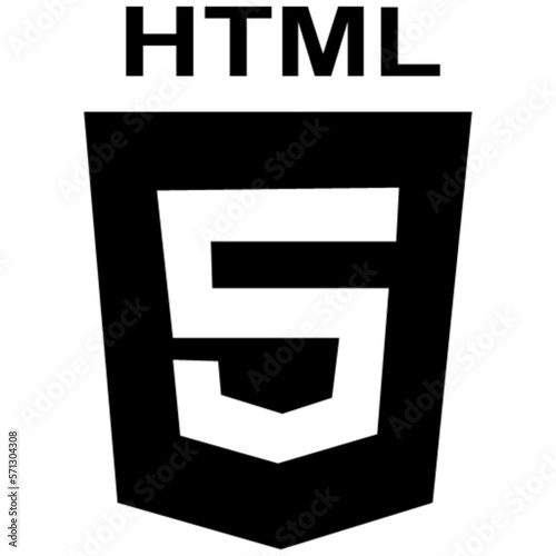html 5 vector, icon, symbol, logo, clipart, isolated. vector illustration. vector illustration isolated on white background.