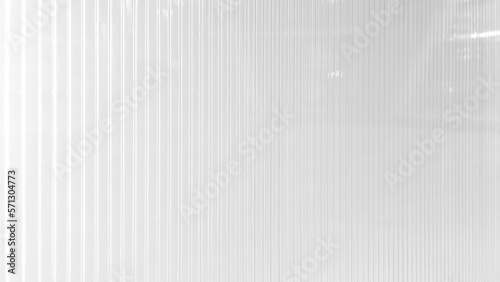 white polycarbonate in perspective view use as background, banner or wallpaper. polycarbonate plastic texture. transparent material corrugated plastic surface use for partition wall or roofing.