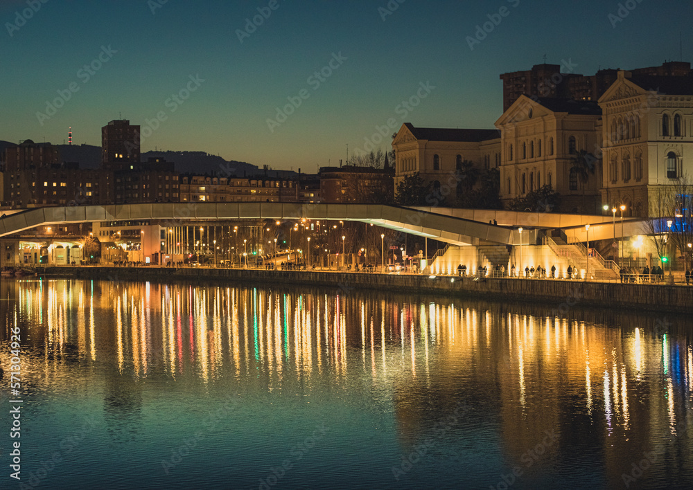 Fototapeta premium night view of the town