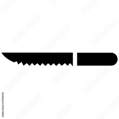 serrated knife vector, icon, symbol, logo, clipart, isolated. vector illustration. vector illustration isolated on white background.