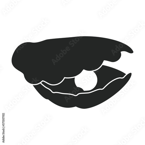 Shell sea vector black icon. Vector illustration sea shell on white background. Isolated black illustration icon of seashell.