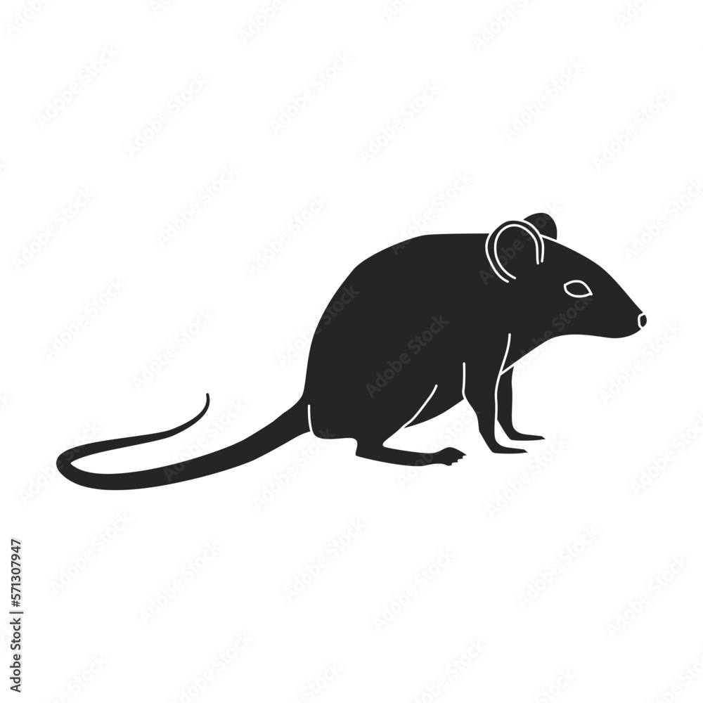 Obraz premium Mouse vector icon.Black vector icon isolated on white background mouse.