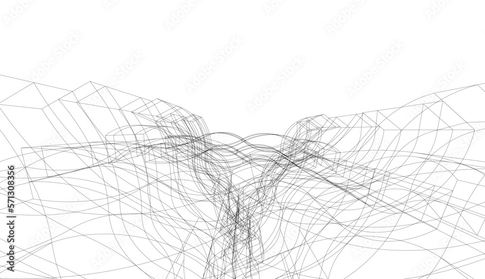 Obraz premium abstract architecture design vector illustration