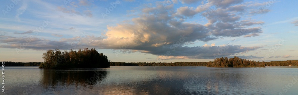 Insel am See in Schweden, Panorama