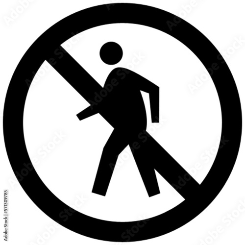 no walk sign vector, icon, symbol, logo, clipart, isolated. vector illustration. vector illustration isolated on white background.