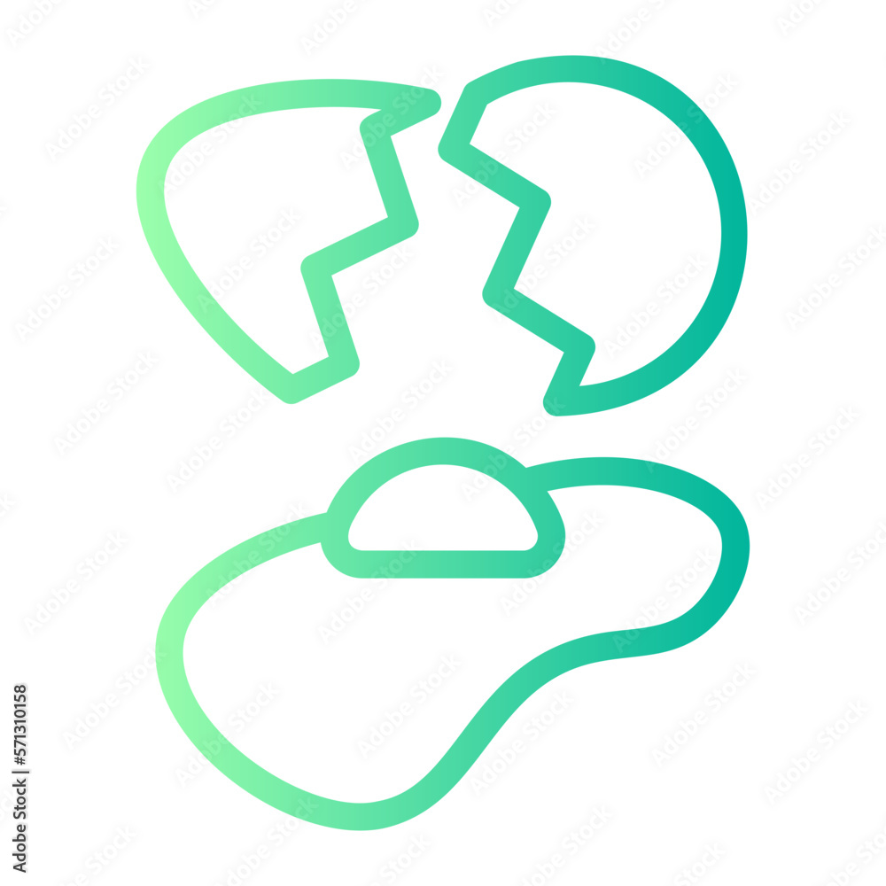 fried egg gradient icon fried egg gradient icon