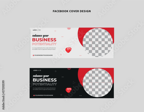 Creative corporate business marketing social media Facebook cover banner post template, social media cover vector templates fully editable, advertising design, social media banner post