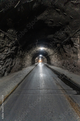 View of The Guanajuato tunnels with cars.