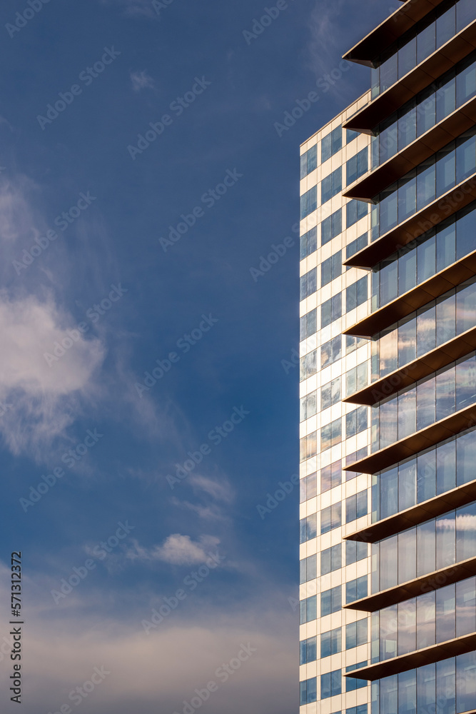 Cityscape with modern buildings and the sky in the background Cityscape with modern buildings and the sky in the background