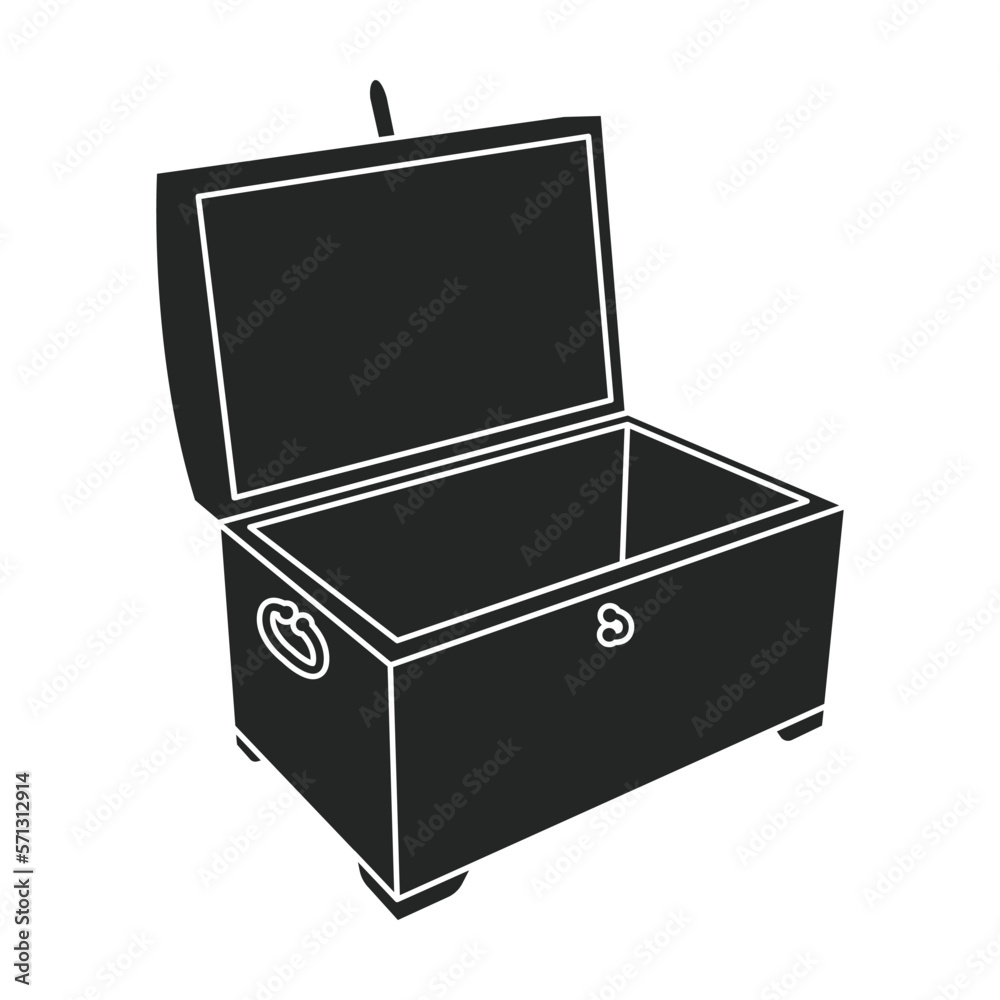 Chest treasure vector icon.Black vector icon isolated on white background chest treasure. Chest treasure vector icon.Black vector icon isolated on white background chest treasure.