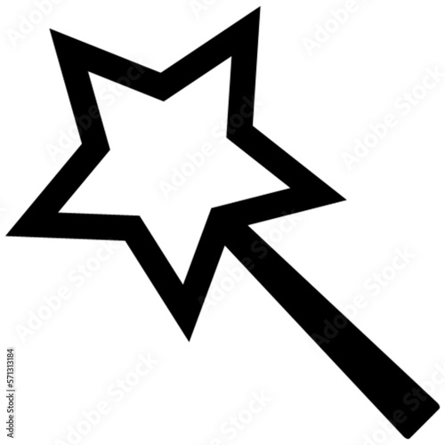 magic wand vector, icon, symbol, logo, clipart, isolated. vector illustration. vector illustration isolated on white background.