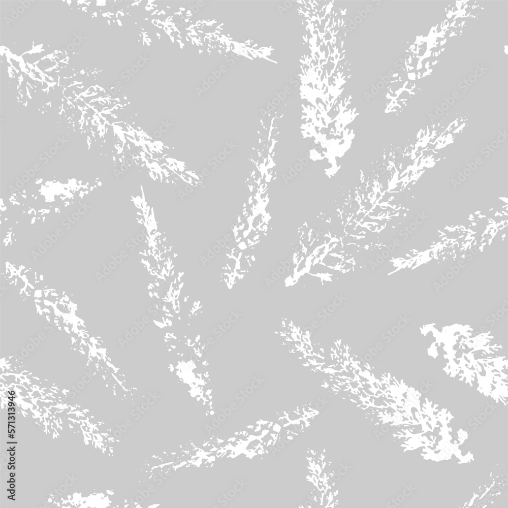 Obraz premium Vector seamless botanical pattern, imprinted leaves. Beautiful design for textile, wallpaper, wrapping paper.