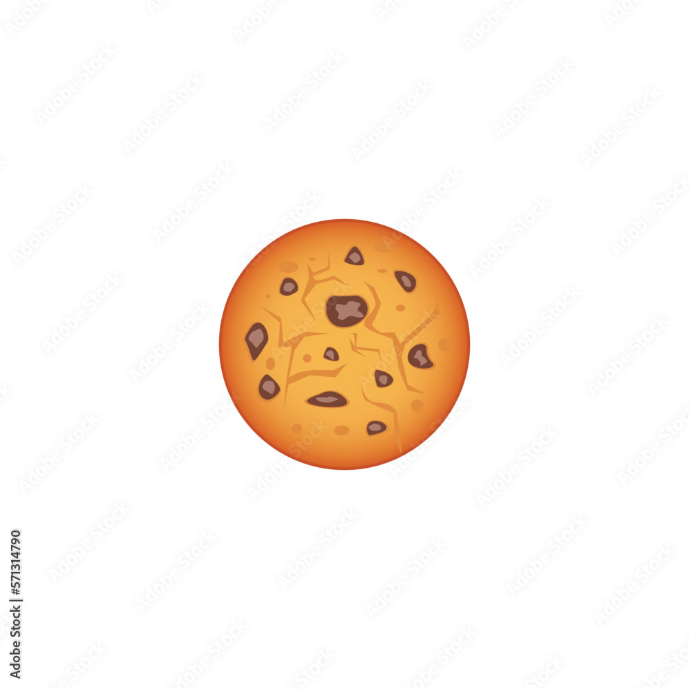 Cookie vector illustration, cookie flat icon Cookie vector illustration, cookie flat icon