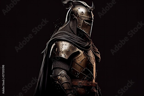 Vikings iron armor. Generative AI. © Hui
