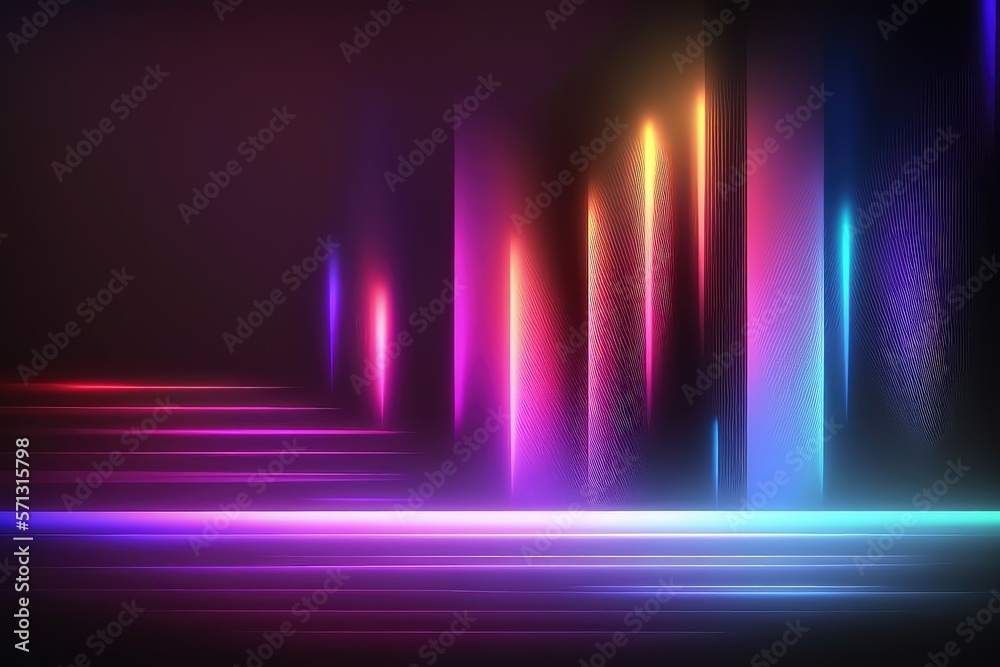 Colorful chaos of lines and vectors, abstract background. Desktop background, technology, colors.. 