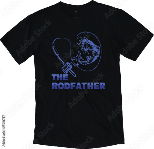 THE RODFATHER FISHING T-SHIRT DESIGN photo