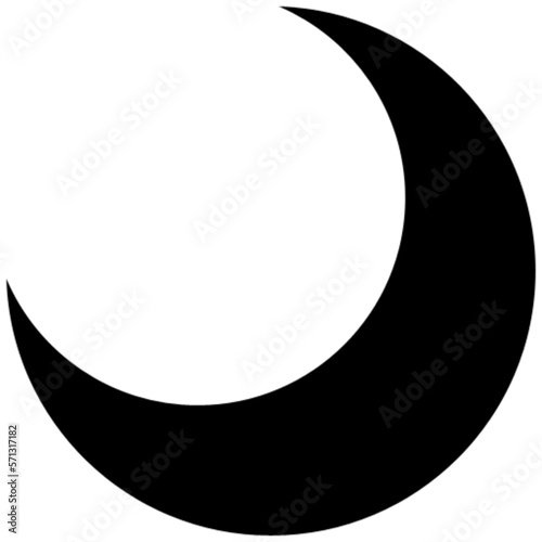crescent vector icon symbol logo clipart isolated. vector illustration. vector illustration isolated on white background.