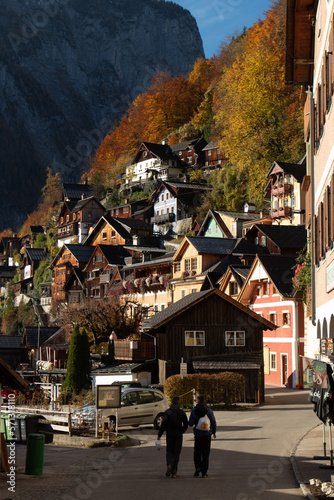 Hallstatt a hilly town with a lake in summer © Carlos javier