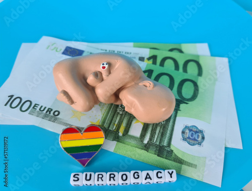 LGBT family surrogate motherhood embryo paid childbirth and pregnancy photo