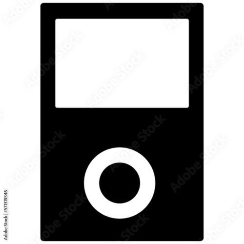 mp3 player vector icon symbol logo clipart isolated. vector illustration. vector illustration isolated on white background.