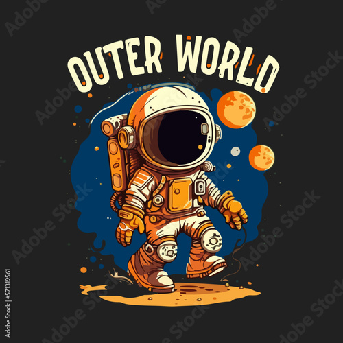 Astronaut i need more space vector t-shirt design