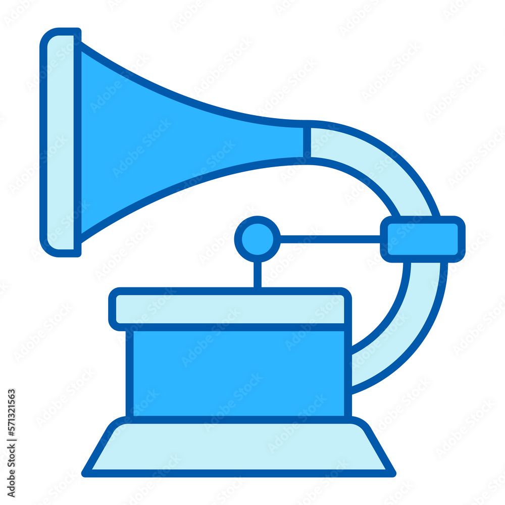 Gramophone for gramophone records - icon, illustration on white background, similar style Gramophone for gramophone records - icon, illustration on white background, similar style
